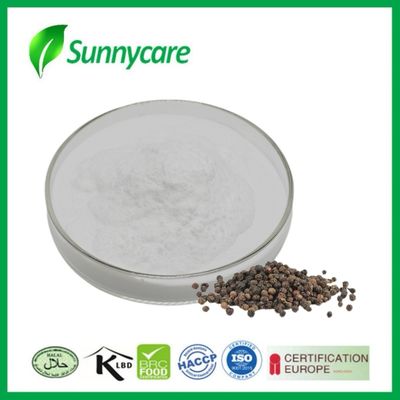 สารสกัดจากพริกดํา พาวเดอร์ไพเปอรีน CAS 7780-20-3 ไพเปอร์ไนกรัม ส่งเสริมการย่อยอาหาร